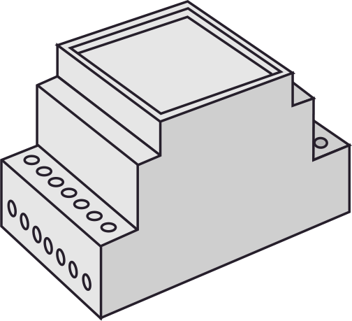 Series 525 Cajas carril DIN